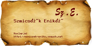 Szmicsák Enikő névjegykártya