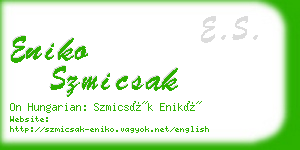 eniko szmicsak business card